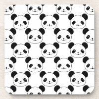 Kawaii Panda Muster in Schwarzweiß