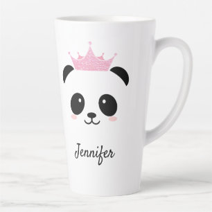 Kawaii Panda niedliche Königin personalisiert Milchtasse