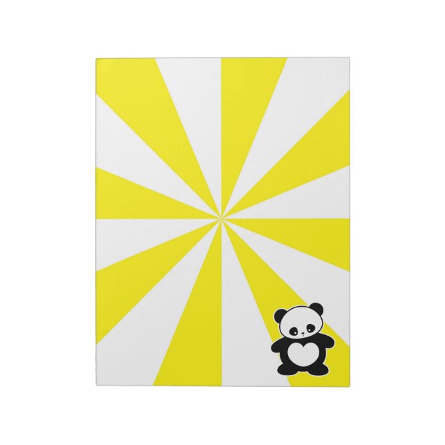 Kawaii Panda Notizblock (Rotiert)