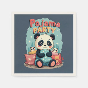 Kawaii Panda Pajama Party Cosy Sleepover Ästhetik Serviette