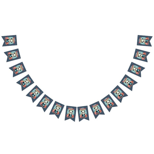 Kawaii Panda Pajama Party Cosy Sleepover Ästhetik Wimpelkette (Alle)