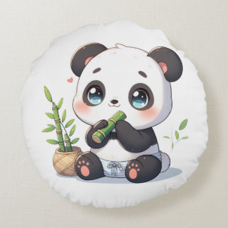 Kawaii Panda Pillow Rundes Kissen