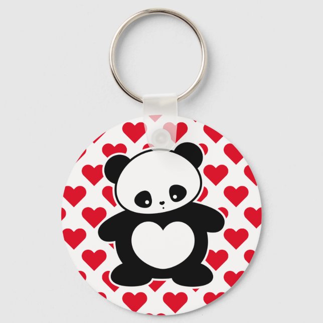 Kawaii Panda Schlüsselanhänger (Vorderseite)