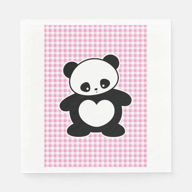 Kawaii Panda Serviette (Vorderseite)