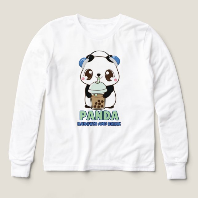 Kawaii Panda T - Shirt Design (Design Vorderseite)