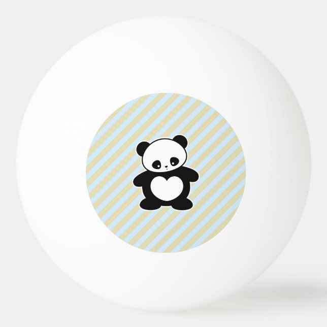Kawaii Panda Tischtennisball (Vorderseite)