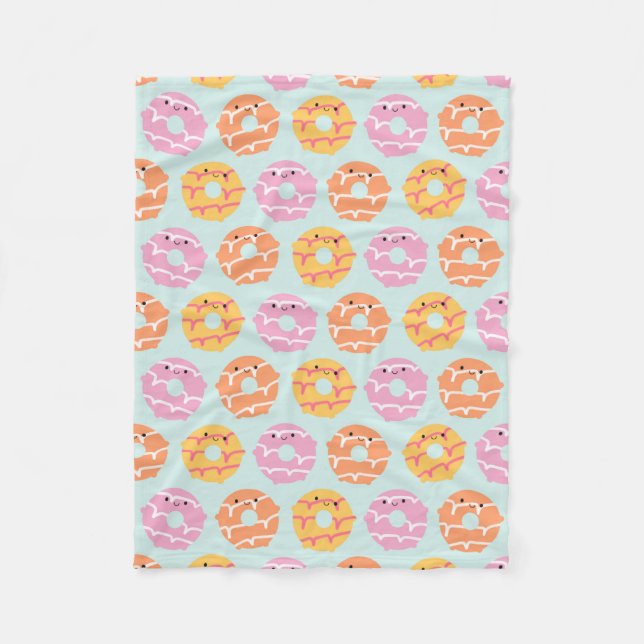 Kawaii Party Rings Biscuits Fleecedecke (Vorderseite)