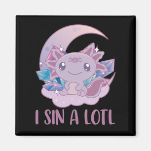 Kawaii Pastel Colors Gothic Niedlich Goth Axolotl  Magnet