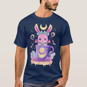 Kawaii Pastel Goth Niedlich Creepy Bunny Teacup T-Shirt