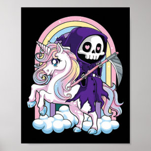 Kawaii Pastel Goth Niedlich Halloween Grim Sensenm Poster