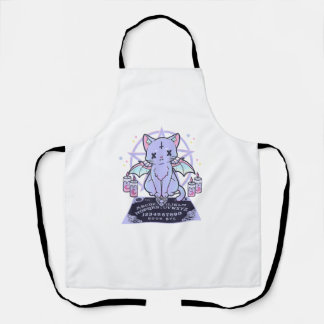 Kawaii Pastel Goth Niedlich und Creepy Occult Cat  Schürze