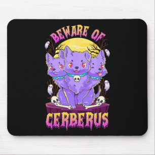 Kawaii Pastel Goth Niedliche Creepy 3-köpfige Dog Mousepad