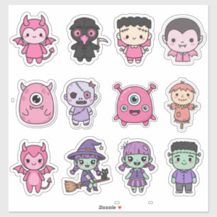 Kawaii Pastel Monster Squad Sticker Pack