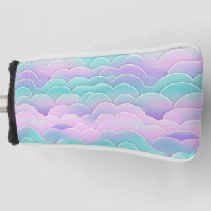 Kawaii Pastel Pink Blau Wolken Wiederholung Muster Golf Headcover