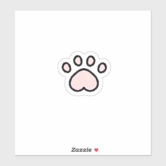 Kawaii Pastel Pink Cat Paw Aufkleber (Blatt)