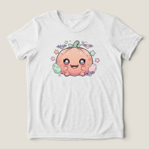 Kawaii Pastel Pumpkin - Niedliche Creepy NUR WEI Tri-Blend Shirt
