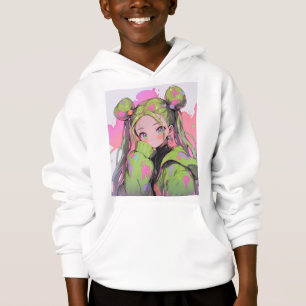 Kawaii Pastel Spritzer Anime Girl Hoodie