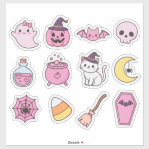 Kawaii Pastell-Halloween-Zauber-Aufkleber-Packung Aufkleber