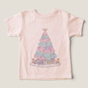 Kawaii Pastell-Weihnachtsbaum Süß Rosa & Blau