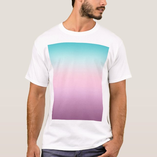 Kawaii Pastellrosa und blaues Ober T-Shirt (Vorderseite)