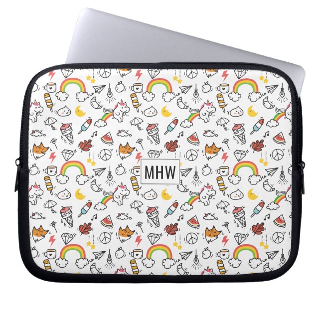 Kawaii Pattern individuelle Laptop-Ärmel Laptopschutzhülle (Vorderseite)