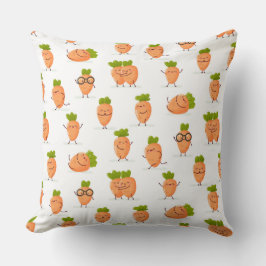 Kawaii pattern of fun carrots kissen