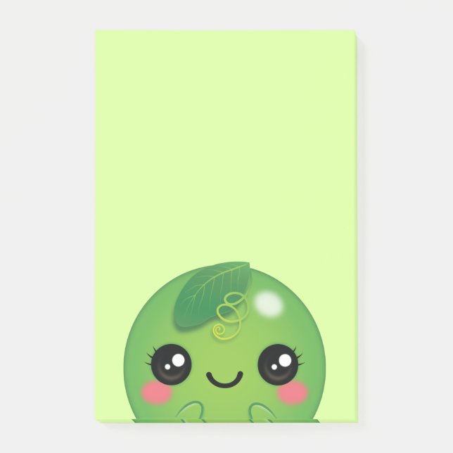 Kawaii Pea Post-it Klebezettel (Vorderseite)