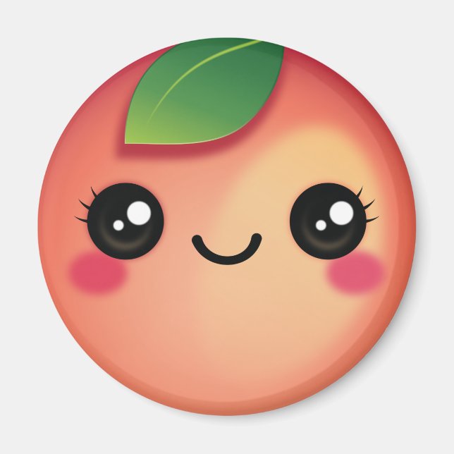 Kawaii Peach Magnet (Vorne)