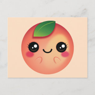 Kawaii Peach Postkarte