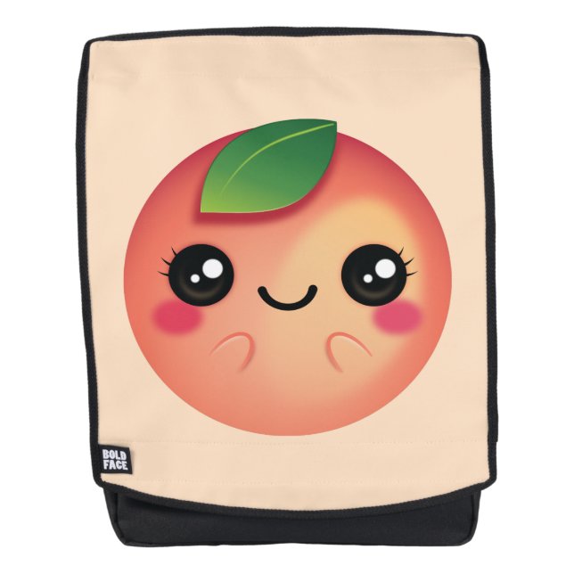 Kawaii Peach Rucksack (Vorderseite)