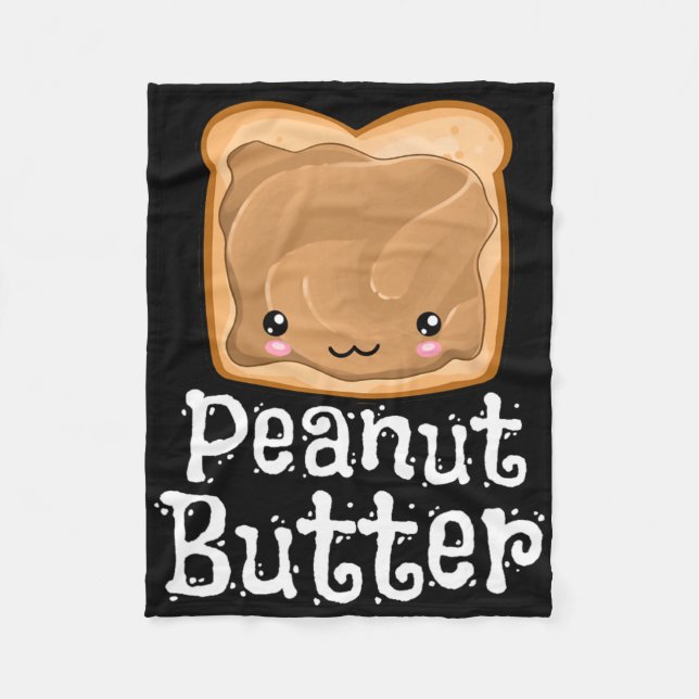 Kawaii Peanut Butter Jelly Pndj Halloween Matching Fleecedecke (Vorderseite)