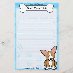 Kawaii Pembroke-Walisercorgi-Briefpapier Briefpapier