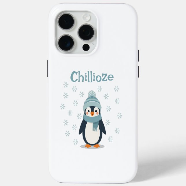 Kawaii Penguin Phone Case - Niedliche Winterabdeck (Rückseite)