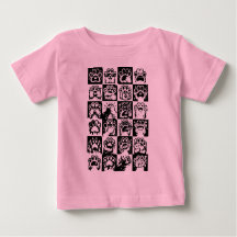 Kawaii-Pfoten-Emotionen Schwarz-Weiß-Raster