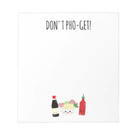 Kawaii Pho Don't Pho-Get Punny Noodles Notizblock