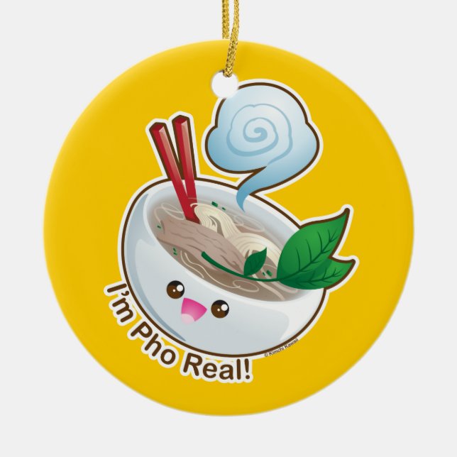 Kawaii Pho wirklich Keramikornament (Vorne)