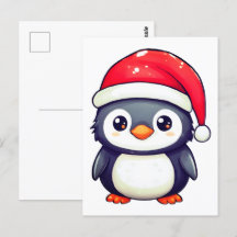 Kawaii Pinguin Tragen eine gemütliche Weihnachtsma
