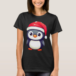 Kawaii Pinguin Tragen eine gemütliche Weihnachtsma T-Shirt