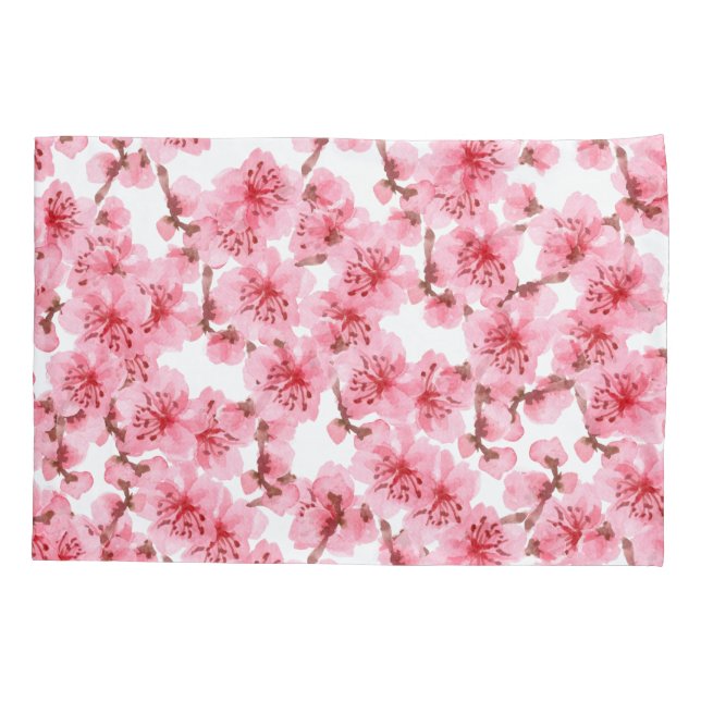 kawaii pink cherry blossoms kissenbezug (Rückseite)