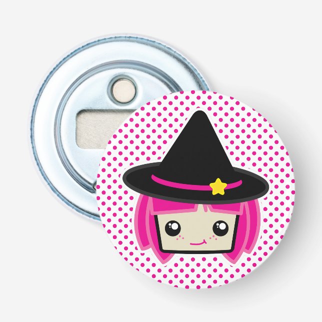 Kawaii Pink Haaresbreite Flaschenöffner (Vorderseite)