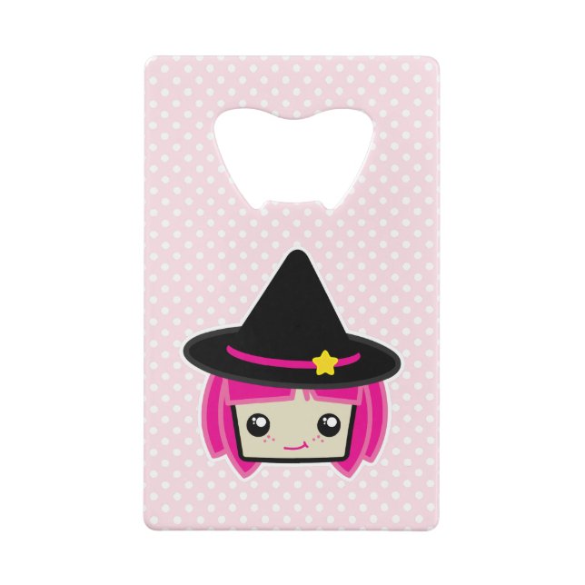Kawaii Pink Haaresbreite Geldkarten Flaschenöffner (Rückseite)
