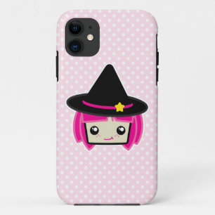 Kawaii Pink Haired Hexe iPhone Case