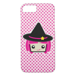 Kawaii Pink Haired Hexe iPhone Case