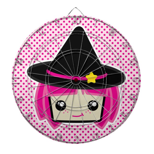 Kawaii Pink Haired Witz Dart Board Dartscheibe (vorne)