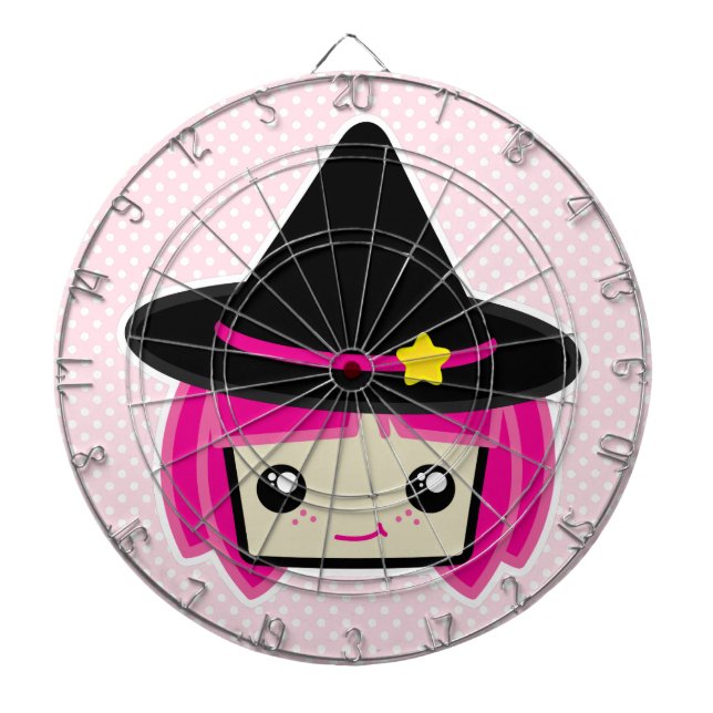 Kawaii Pink Haired Witz Dart Board Dartscheibe (vorne)