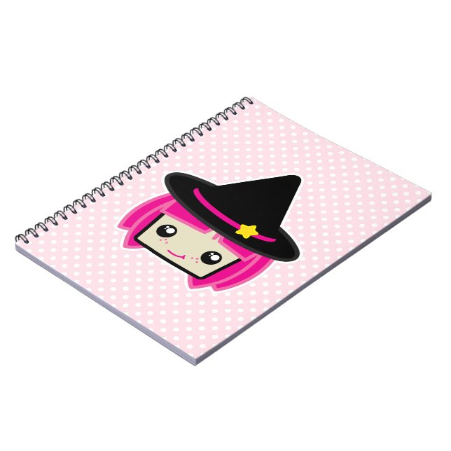 Kawaii Pink Haired-Witz-Notebook Notizblock (Linke Seite)