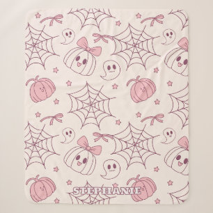 Kawaii Pink Halloween Ghosts & Pumpkin (2) Sherpadecke