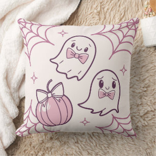 Kawaii Pink Halloween Ghosts & Pumpkin Kissen