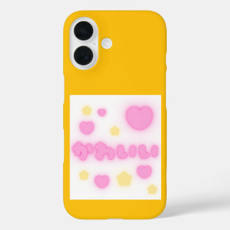 Kawaii Pink Heart iPhone 16 Hülle