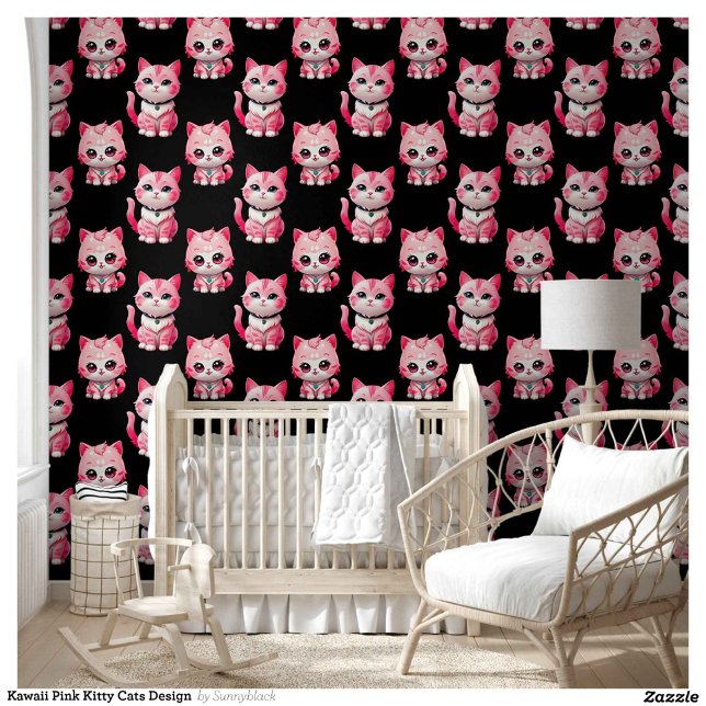 Kawaii Pink Kitty Cats Design Tapete (Von Creator hochgeladen)